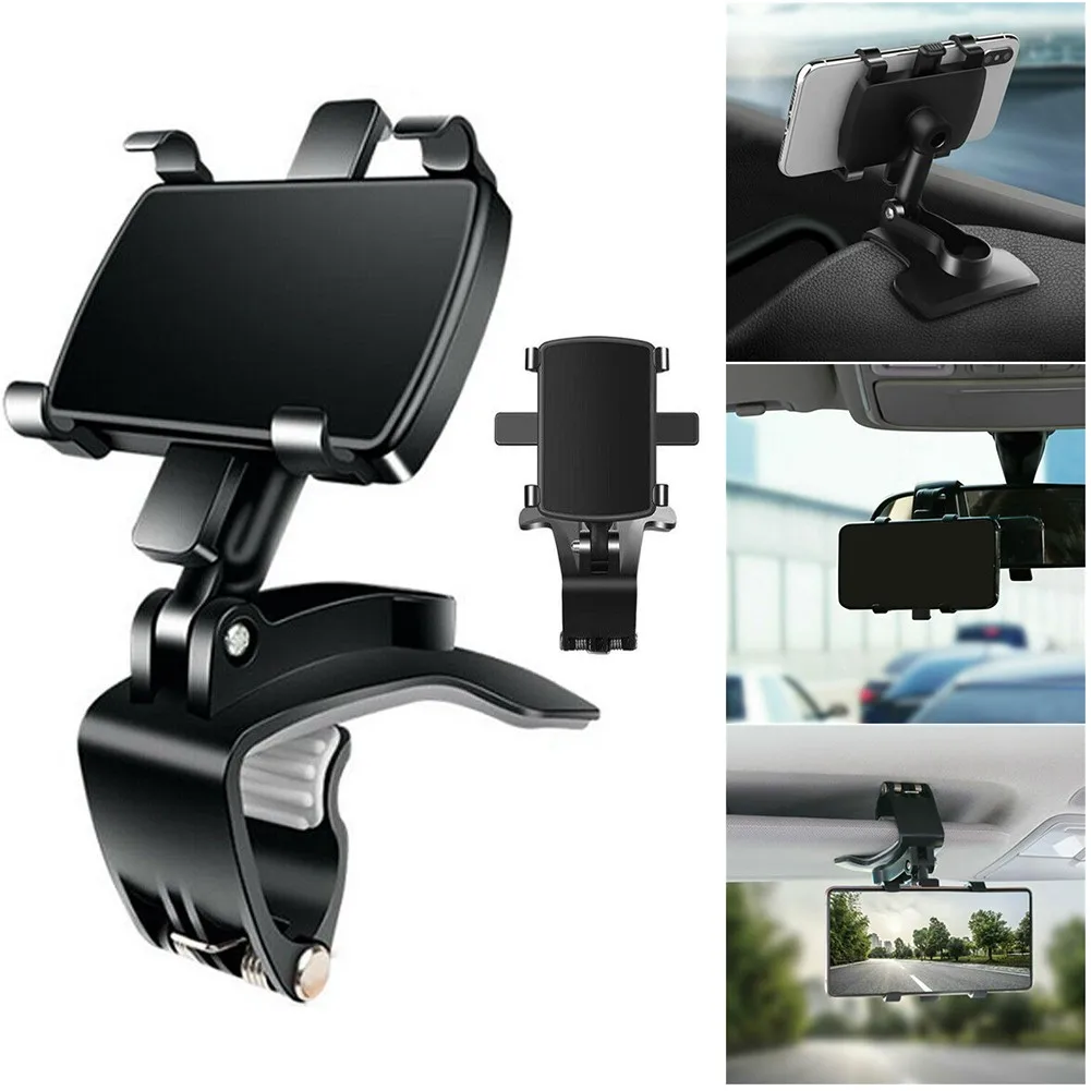 

360° Rotating Car Dashboard Phone Holder Black Clip Stand For Cell Phone GPS