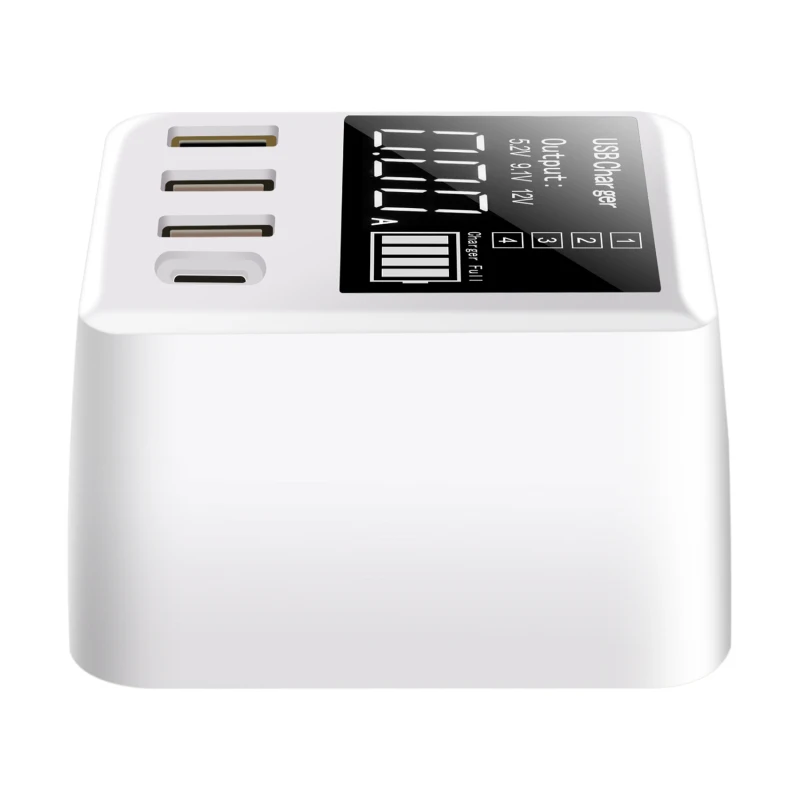 

4USB Charger 30/40W Quick Charge QC3.0 Wall Travel Mobile Phone Adapter with LED Display For iPhone Xiaomi Huawei Samsung