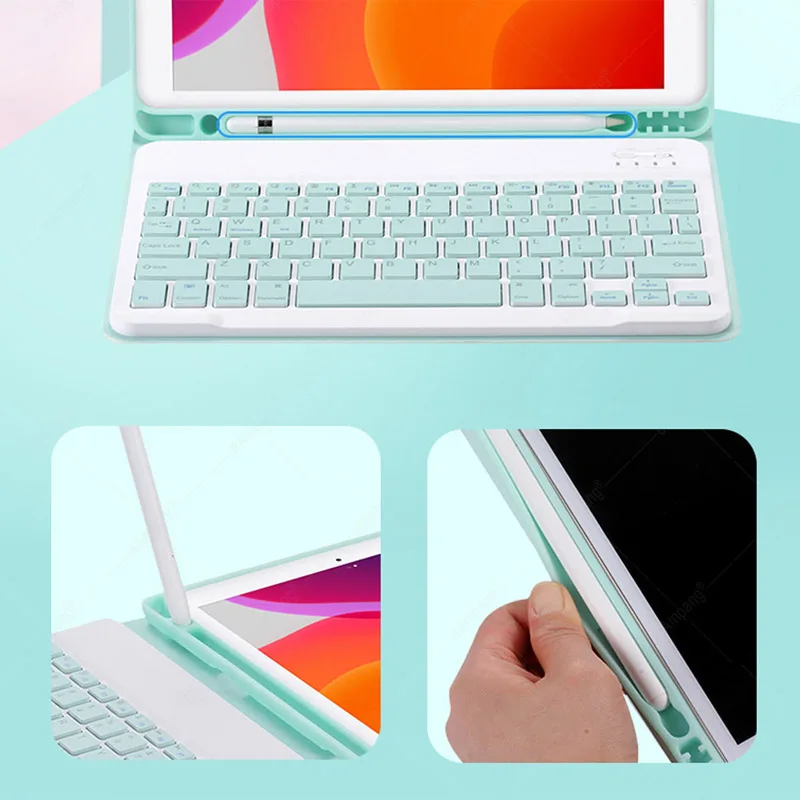 korean keyboard case with mouse for ipad air 4 4th 10 9 pro 11 2021 2020 9 7 10 5 10 2 9th 5th 6th 7th 8th 9th generation air 3 free global shipping