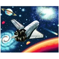 5d diy diamond painting full square mosaic embroidery space shuttle cross stitch resin diamond draw christmas decoration