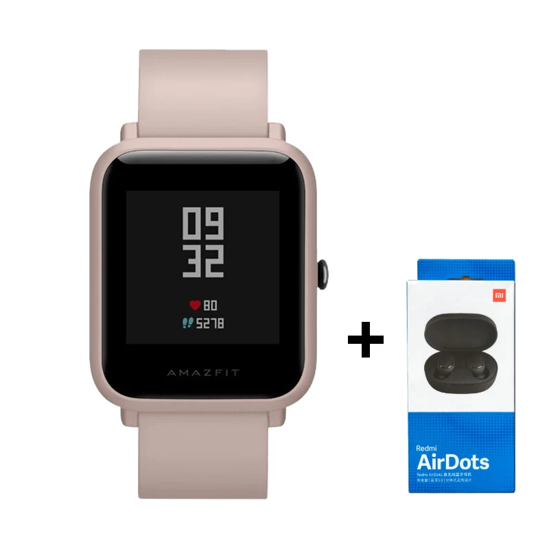 Xiaomi huami Amazfit Bip Lite 45 дней Батарея Lite 3ATM в соответствии со стандартом водонепроницаемости xiaomi smart watch amazfit bip - Цвет: Bip-Lite-pink-air