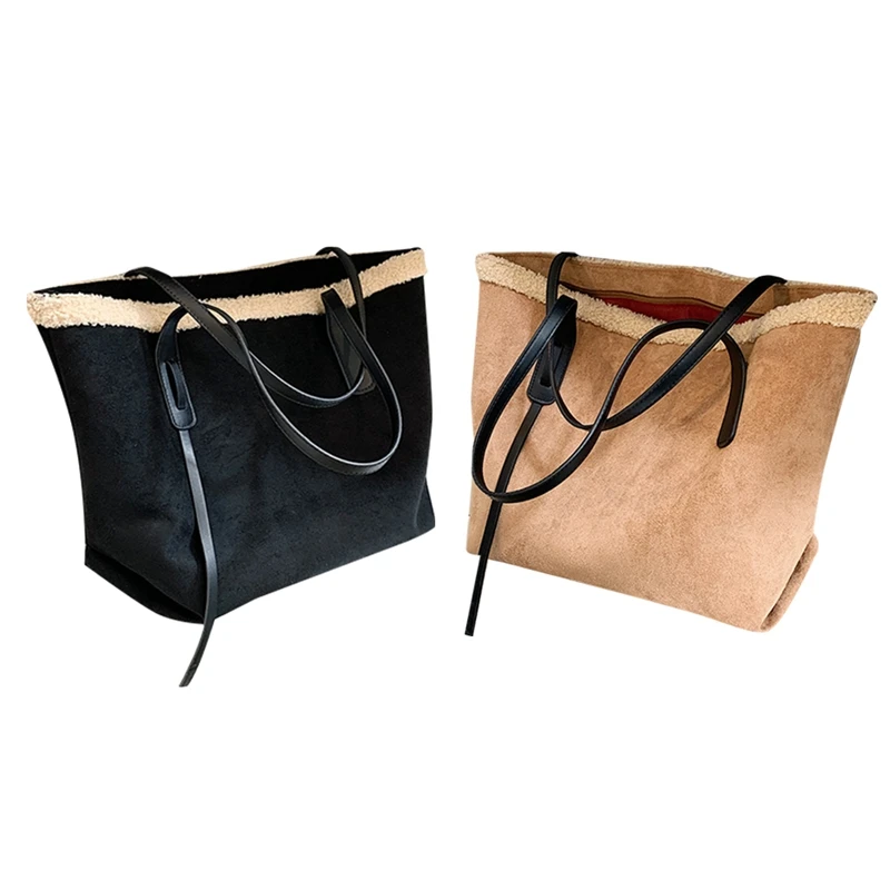 

New Suede Leather Shoulder Bag,Large Capacity Versatile Handbags,for Women&Office Lady's Tote
