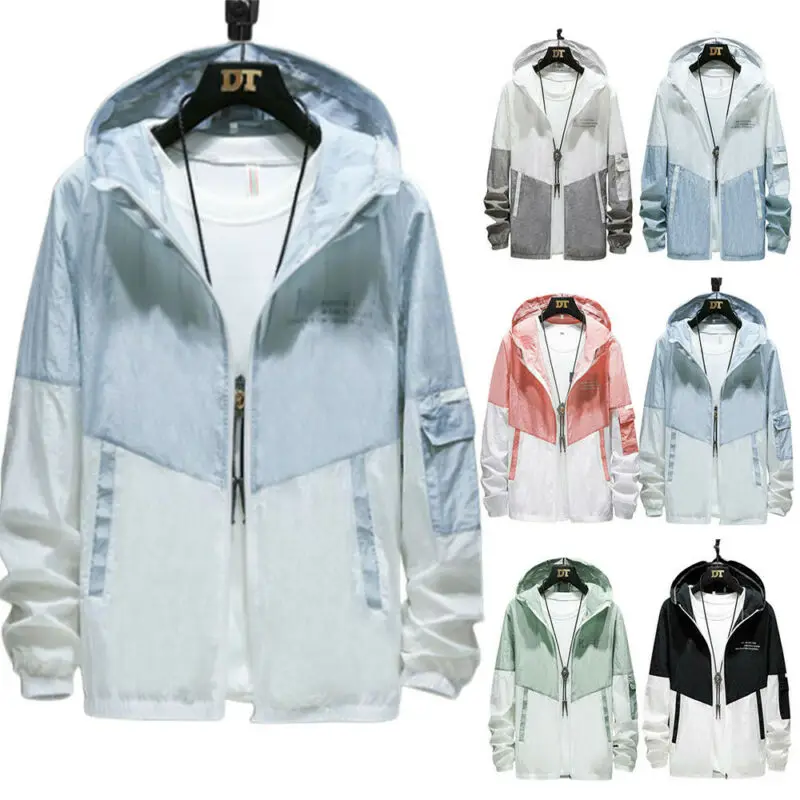 

Мужская толстовка с капюшоном на молнии, повседневная спортивная верхняя одежда с длинным рукавом, модная одежда в стиле пэчворк, 2021