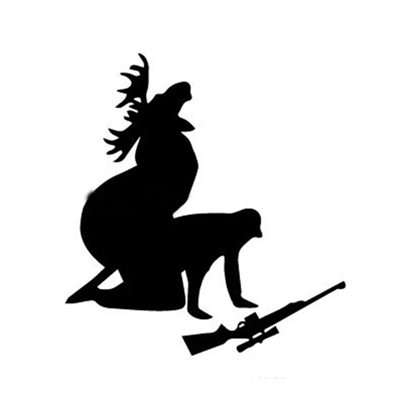 

Car Stickers Decor Motorcycle Decals Funny moose hunting Vinyl Decorative Accessories Waterproof PVC,13cmx12cm