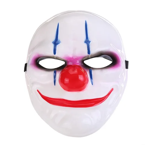 Маска клоуна для маскарада, страшная маска клоуна, Payday 2, ужасная маска на Хэллоуин, маска Аниме, маска для косплея из фильма, маска с граффити