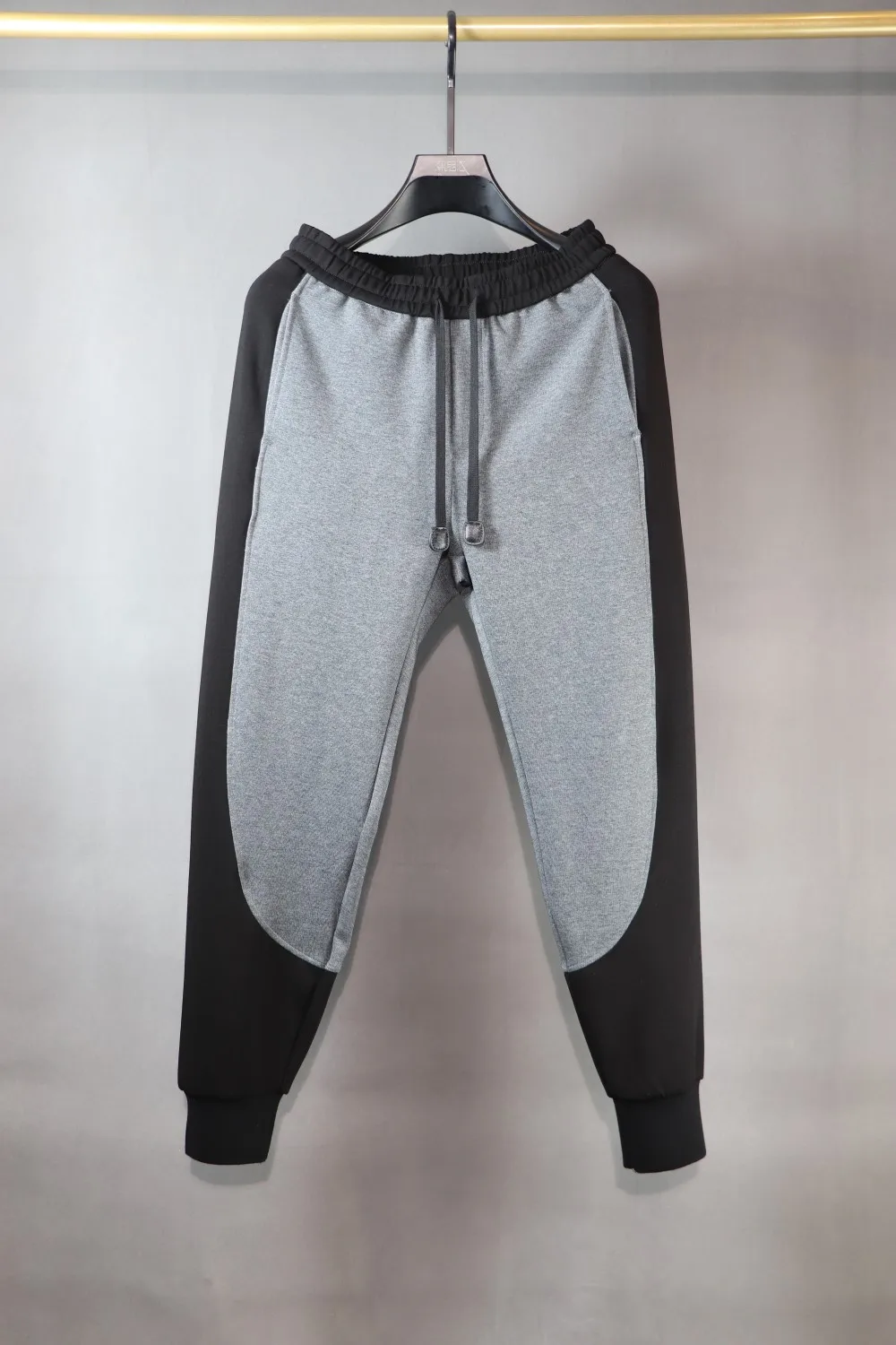 

2021 Autumn And Winter Men's Pants Stitching Decoration Mid-Waist Cotton Jogging Pants High-Quality Couple Casual Pants