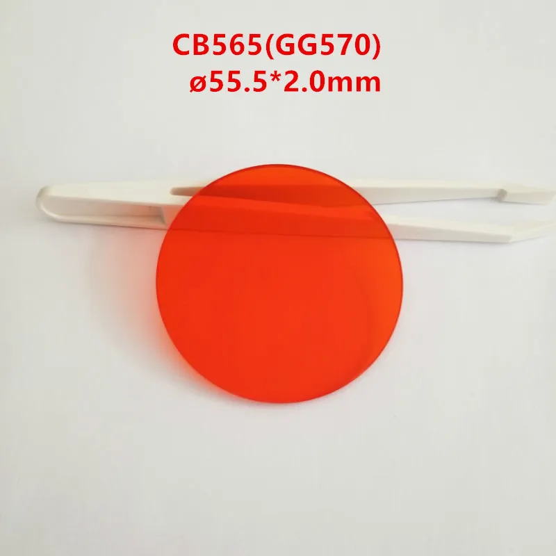 

55.5*2.0Mm 565Nm Absorption Cut-Off Orange Red Optical Glass Cb565 Infrared Transmission Filter