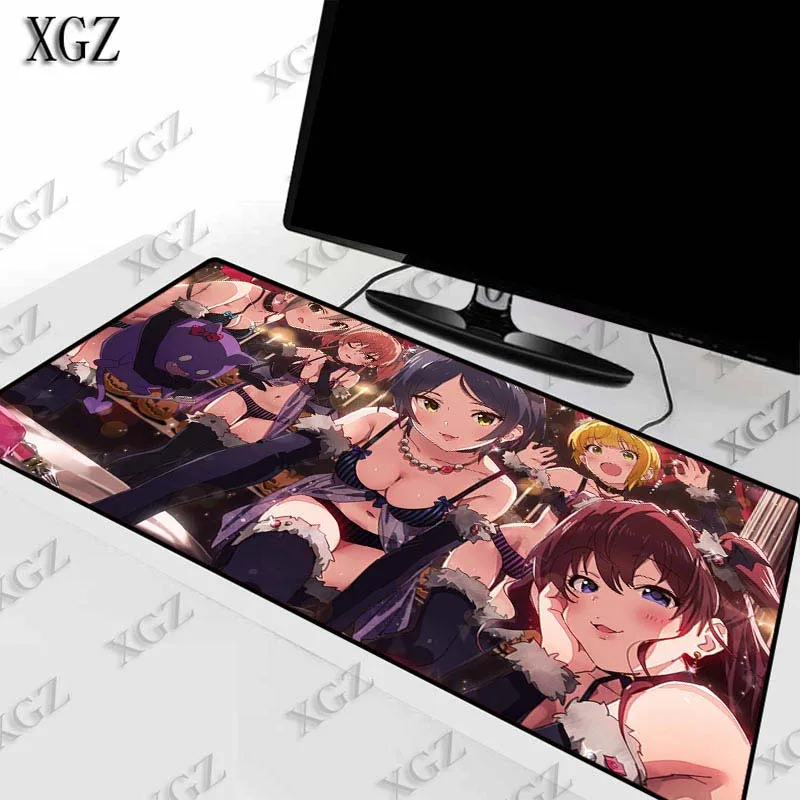 XGZ Anime Sexy Girls Breast Large PC Computer Notebook Mouse Pad Gaming pad with Locking Edge Waterproof Mat for DOTA | Компьютеры и