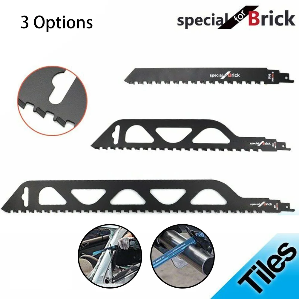 240/305/455mm Carbide Sabre saw reciprocating saw blade Masonry Blade For Cutting Brick Stone Wood Metal Power Tools Accessories