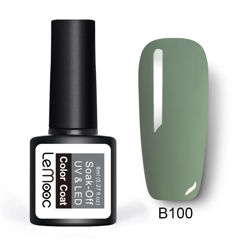 B100 LEMOOC Гель-лак набор все для маникюра Полупостоянный Vernis верхнее покрытие УФ светодиодный гель лак удаляющийся замачиванием Гель-лак для ногтей - Цвет: B100
