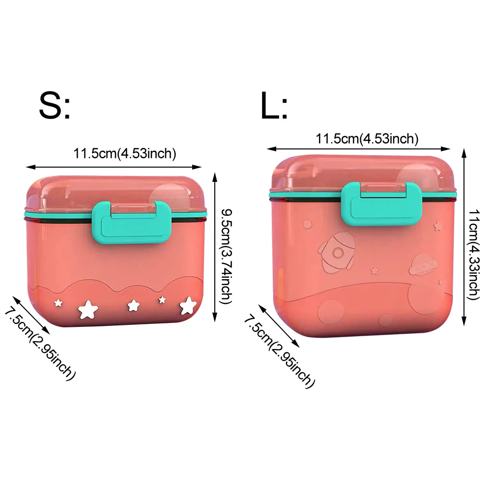 

With Spoon Milk Powder Leakproof Bedroom Food Container Nighttime Nursing Baby Formula Dispenser Travel Portable Snack Storage