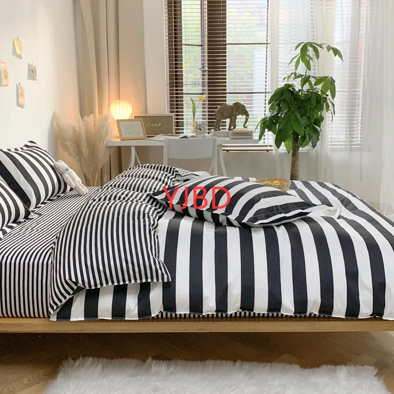 

YJBD хлопковое постельное белье с алоэ, подарочное одеяло из четырех частей, постельное белье для одного общежития из трех частей, оптовая продажа, Комплект постельного белья большого размера