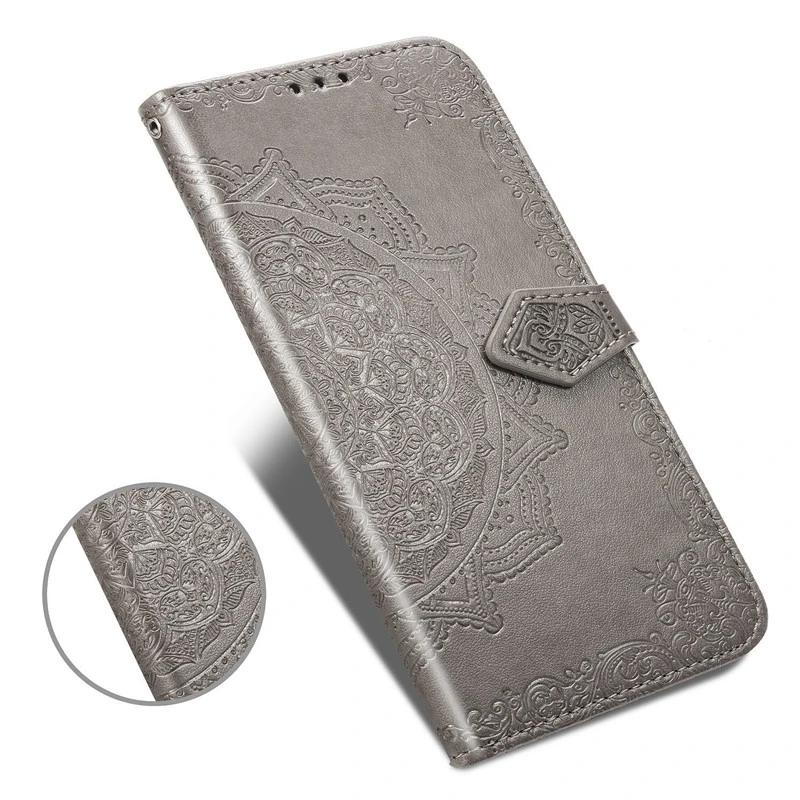 For Realme C15  Case 3D Luxury Datura Leather Luxury Wallet Magnetic Flip Rubber Case For Realme C15 Cover ForRealme C11 C12 C15