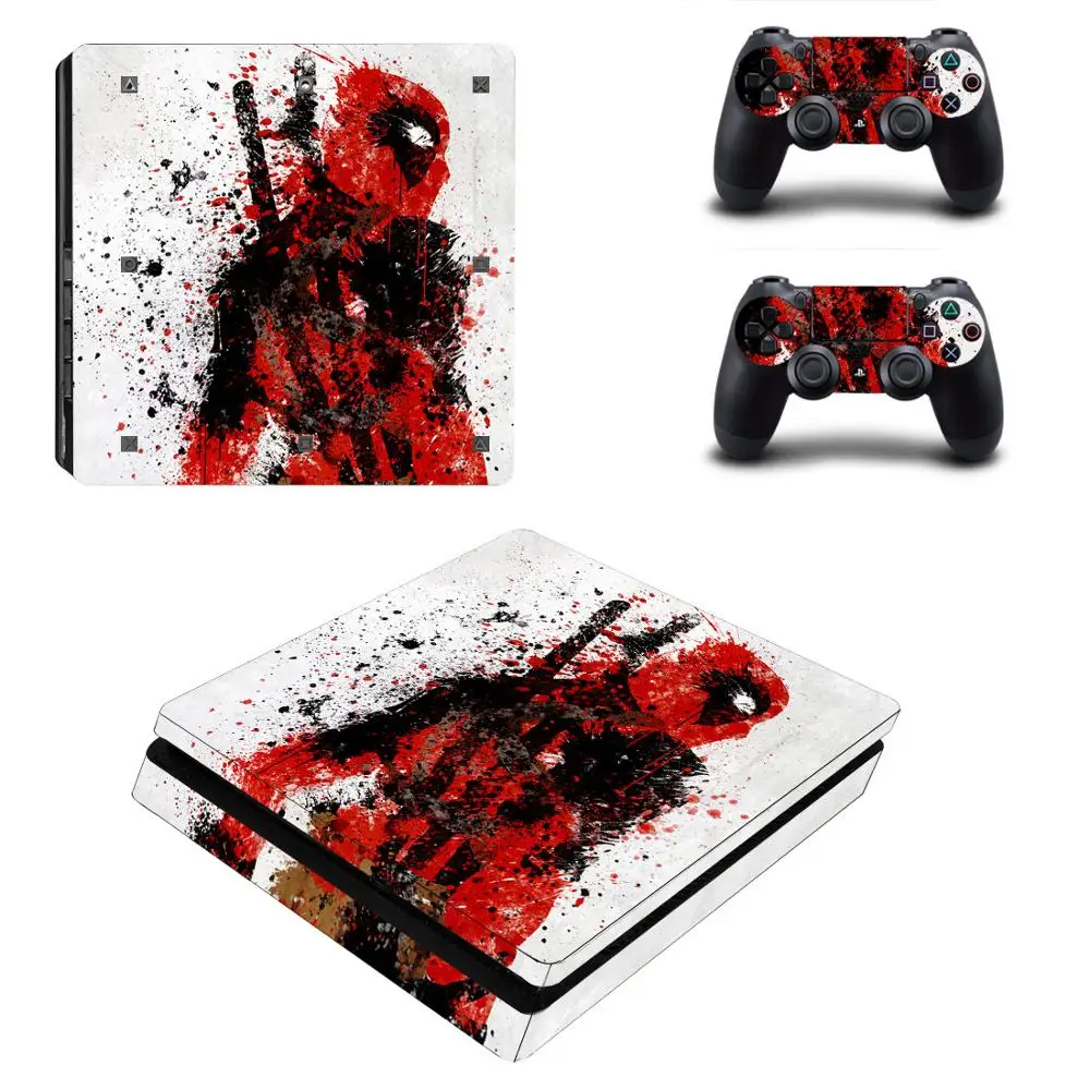 YSP4S-1770 Deadpool PS4 тонкая кожа Наклейка виниловая обложка для Playstation 4 DuslShock 4 консоль и контроллер PS4 Slim Skins наклейка s - Цвет: YSP4S-1770