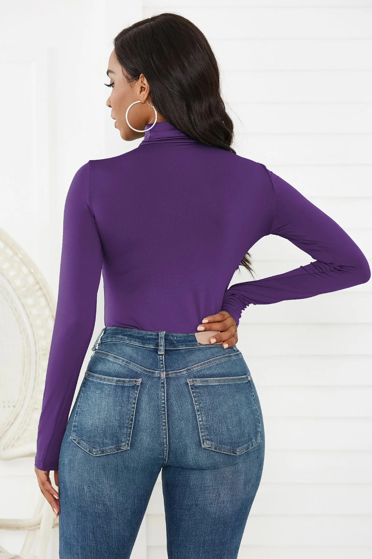 Mhysa Autumn Winter New Fashion Sexy women's sweater Bodysuits Women's Turtleneck Sweater body mujer Skinny jersey mujer