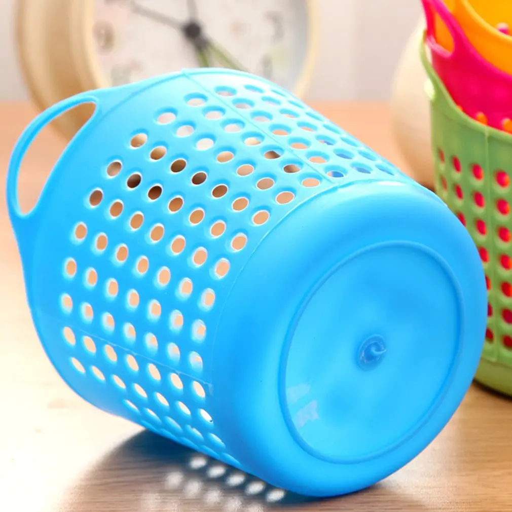 Креативная портативная мини настольная многоцелевая пластиковая корзина для