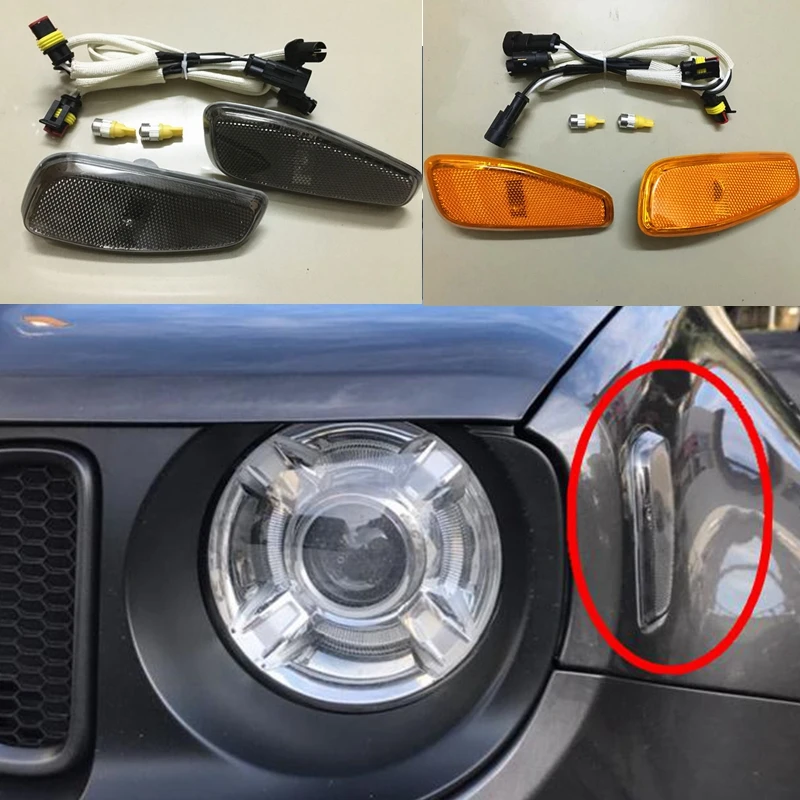 2 шт. для Jeep Renegade 2015-19 боковое отражение WarningTurn сигнальный светильник крышка лампы
