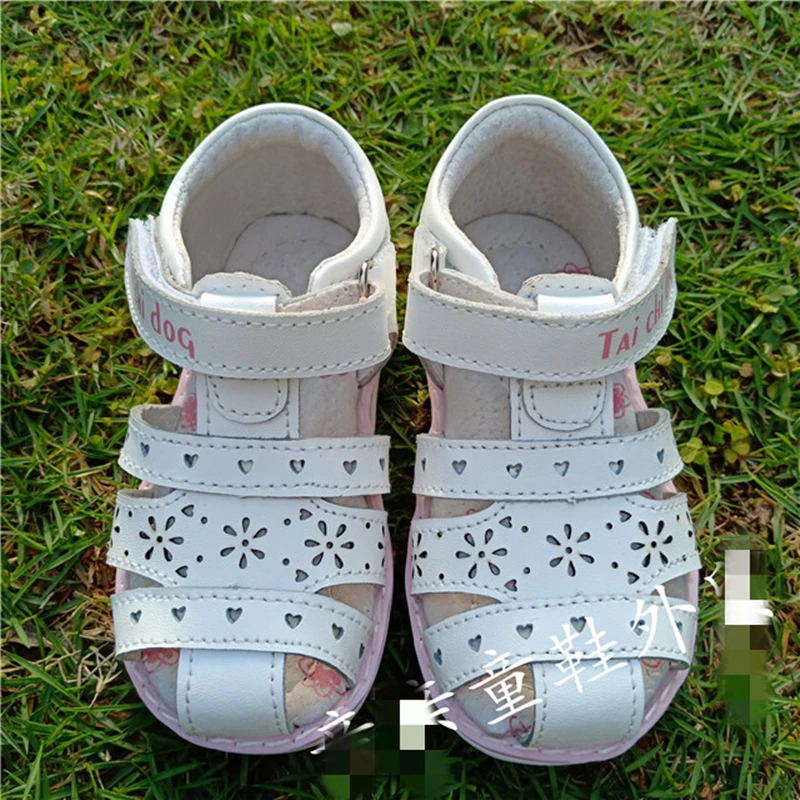 Летние ортопедические туфли из натуральной кожи для девочек 1 пара детские