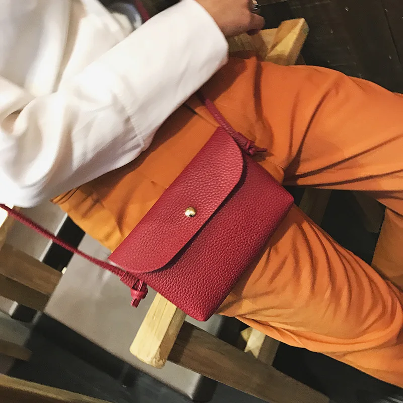

mini small square bag 2020 fashion shoulder bags for women classic Cute student leather Simple Korean version messenger phone PU