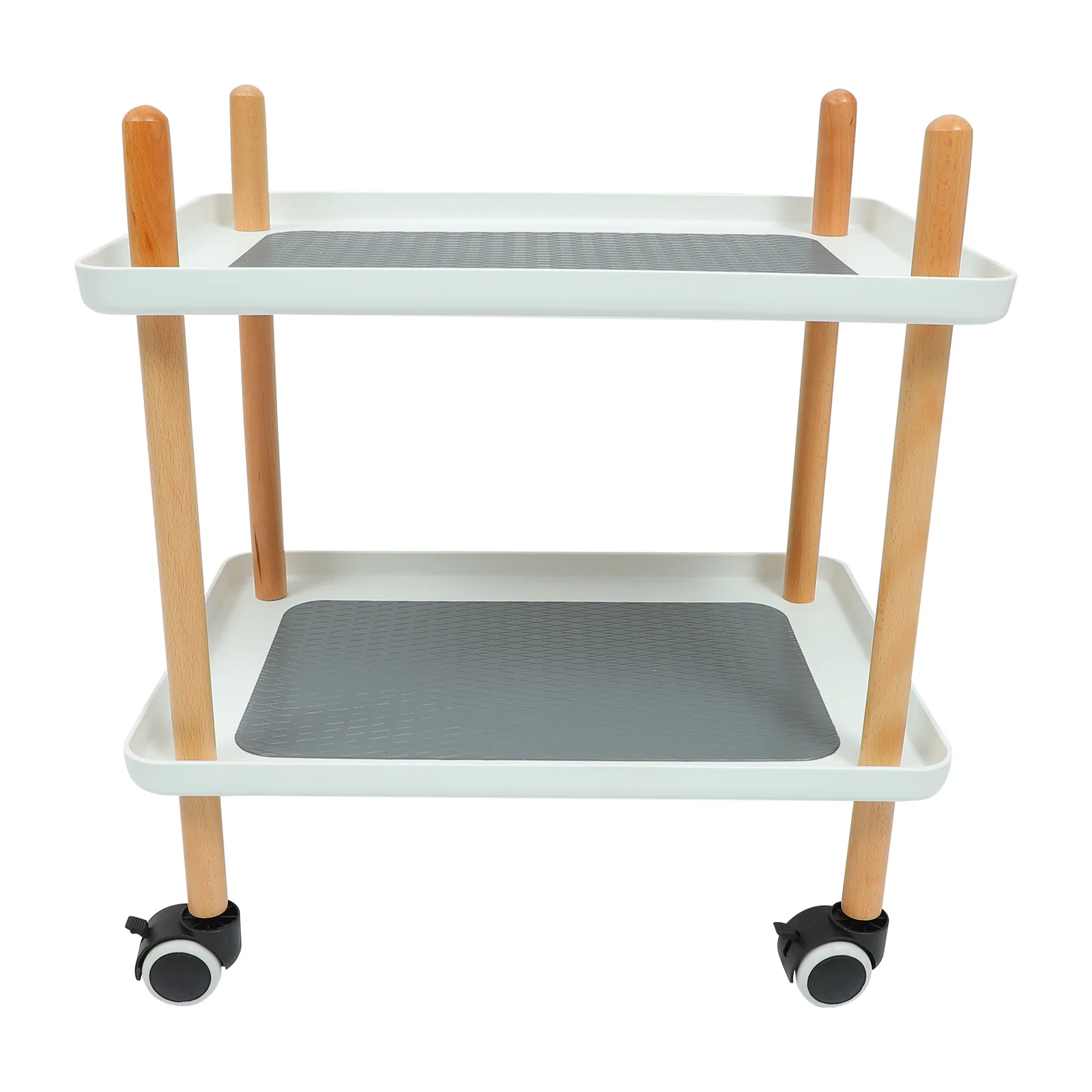 

1Pc Removable Multi-layer Trolley Storage Shelf Bathroom Storage Rack (White)