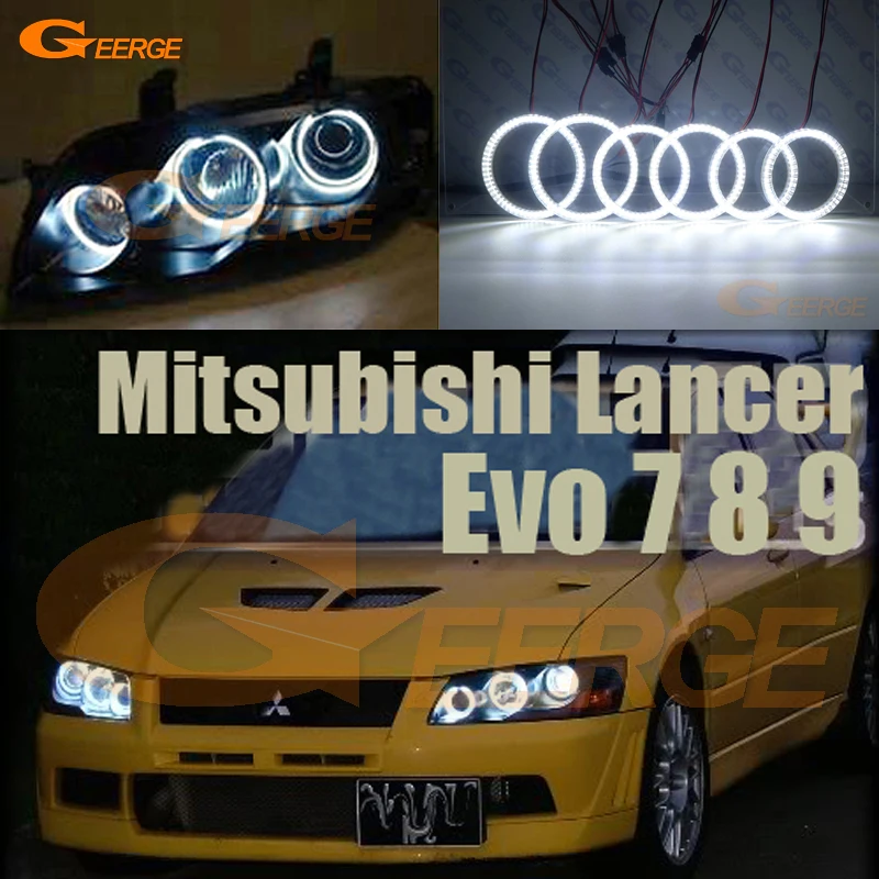 Для Mitsubishi Lancer Evo 7 8 9 2002 2007 ультра яркий SMD LED Ангельские Глазки набор колец Дневной
