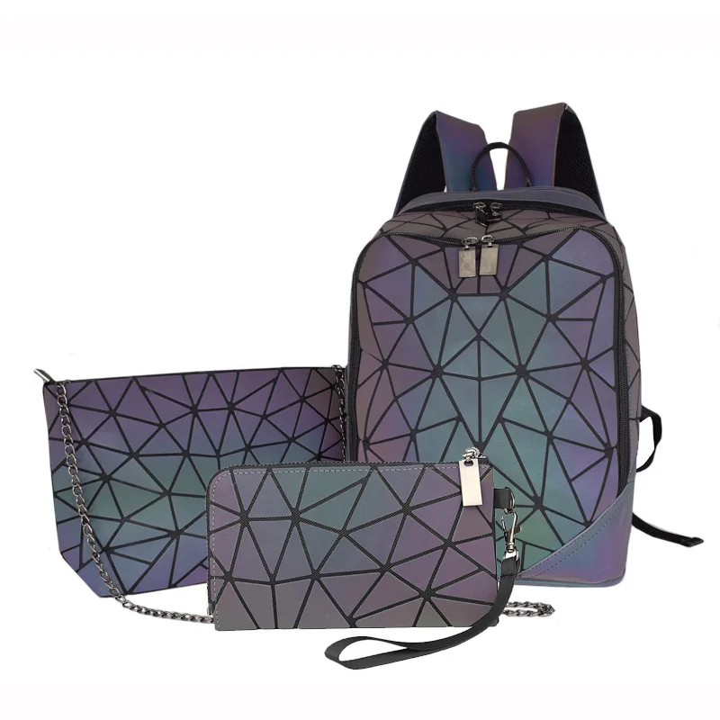 Новинка женские светящиеся рюкзаки мужские 15-дюймовые для ноутбука набор