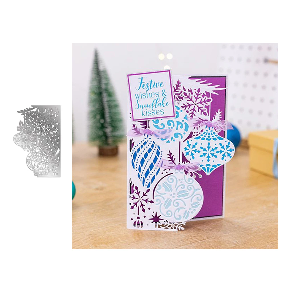 

2021 New Christmas Pendant Metal Cutting Dies for Scrapbooking Stencil Knife Mould Blade Punch Model Craft Decoration Template