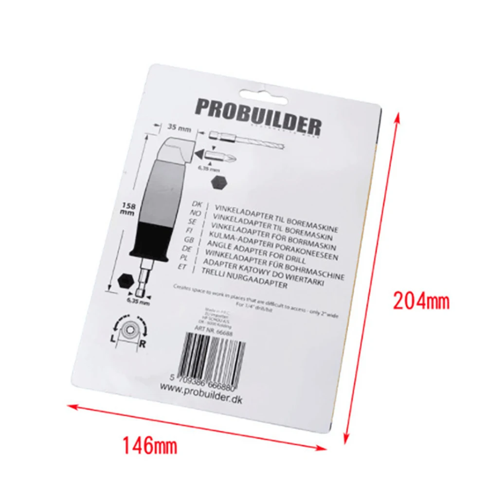 

Right Angle Drill Adapter Drill Attatchment Easily Carrying with 1/4 inch Socket Angle Extension Lightweight Gadgets