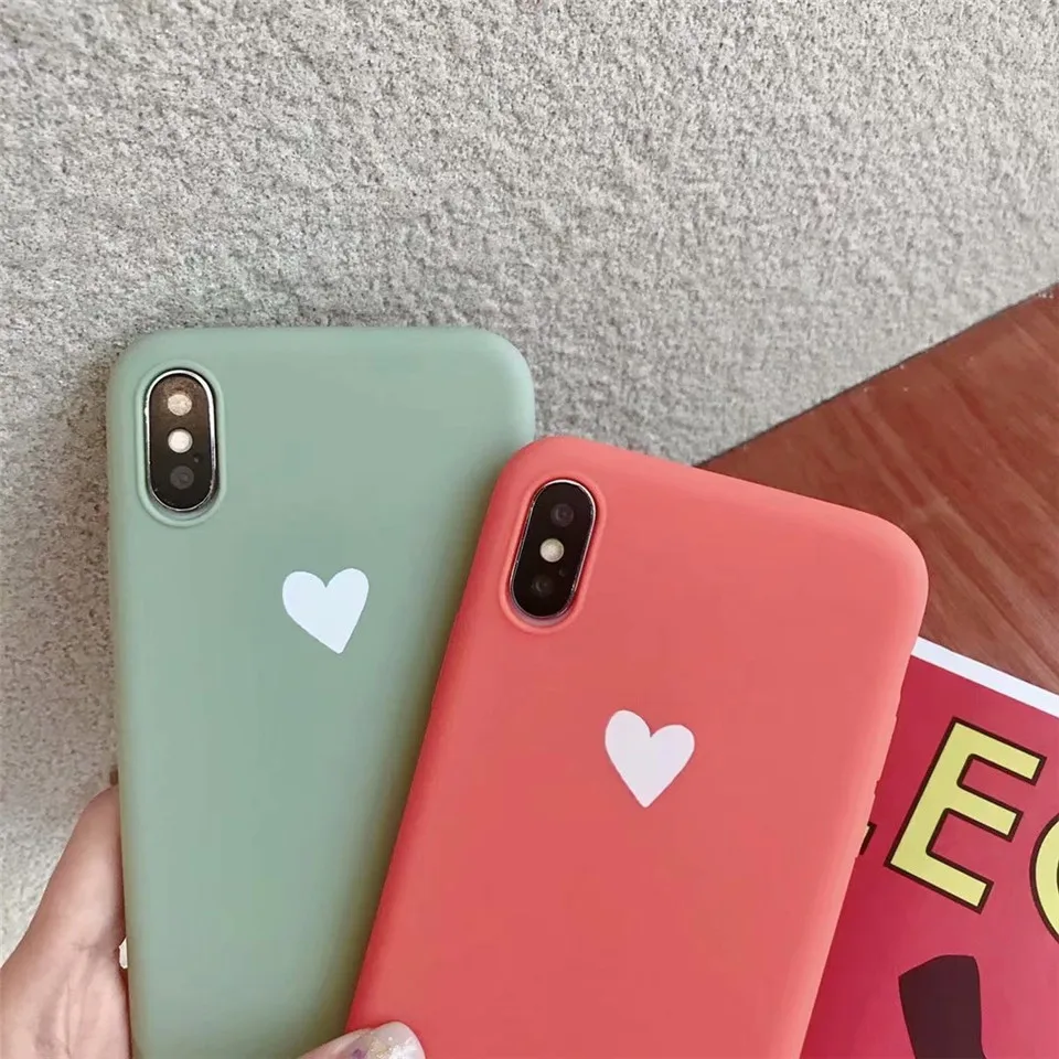 Глазурь Любовь Сердце задняя крышка funda для iPhone 7 plus Чехлы Apple X XR XS MAX 8 coque 6 6s |