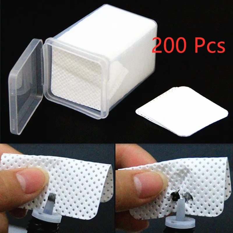 200 шт. клей для ресниц жидкость снятия хлопчатобумажные салфетки УФ гель лаки