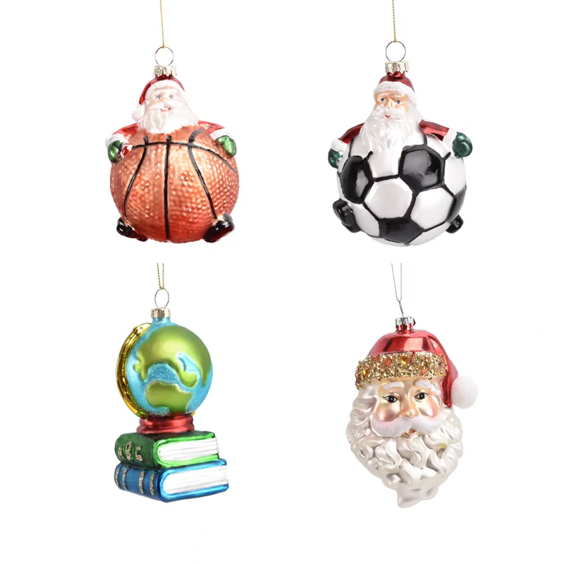 Рождественские украшения креативный подвесной стеклянный шар для мужа футбола