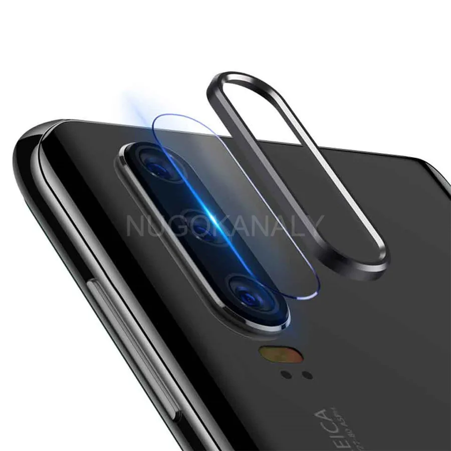 Для huawei P30 P20 mate 20 20X Pro Honor 20i Nova 5 4 защитная пленка для задней камеры закаленное стекло+ металлическое защитное кольцо