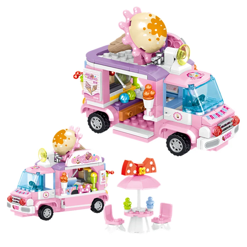 

Disney 743PCS 4 Dolls Mickey Minnie Fantasy StreetView Cartoon City Creative Building Blocks Brick Toy Gift Children