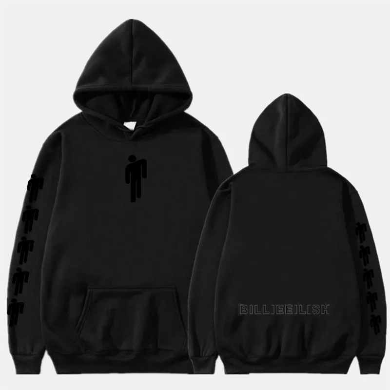5black Новинка года, толстовка с капюшоном Billie Eilish, модные толстовки с принтом для женщин и мужчин, толстовки с длинными рукавами, лидер продаж, Повседневная Уличная одежда Sudadera Hombre - Цвет: 5black