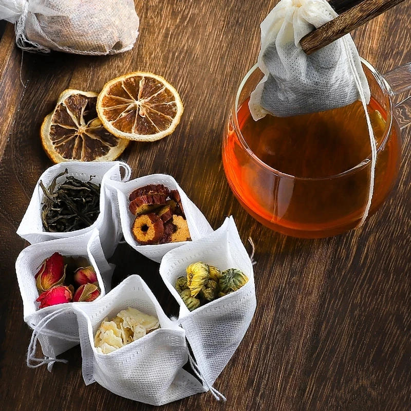 

Disposable Tea Bags Filter Bags Reusable Mesh Filter Net Nylon Filter Bags Kitchen Filters for Spices Coffee Tea Food Grade