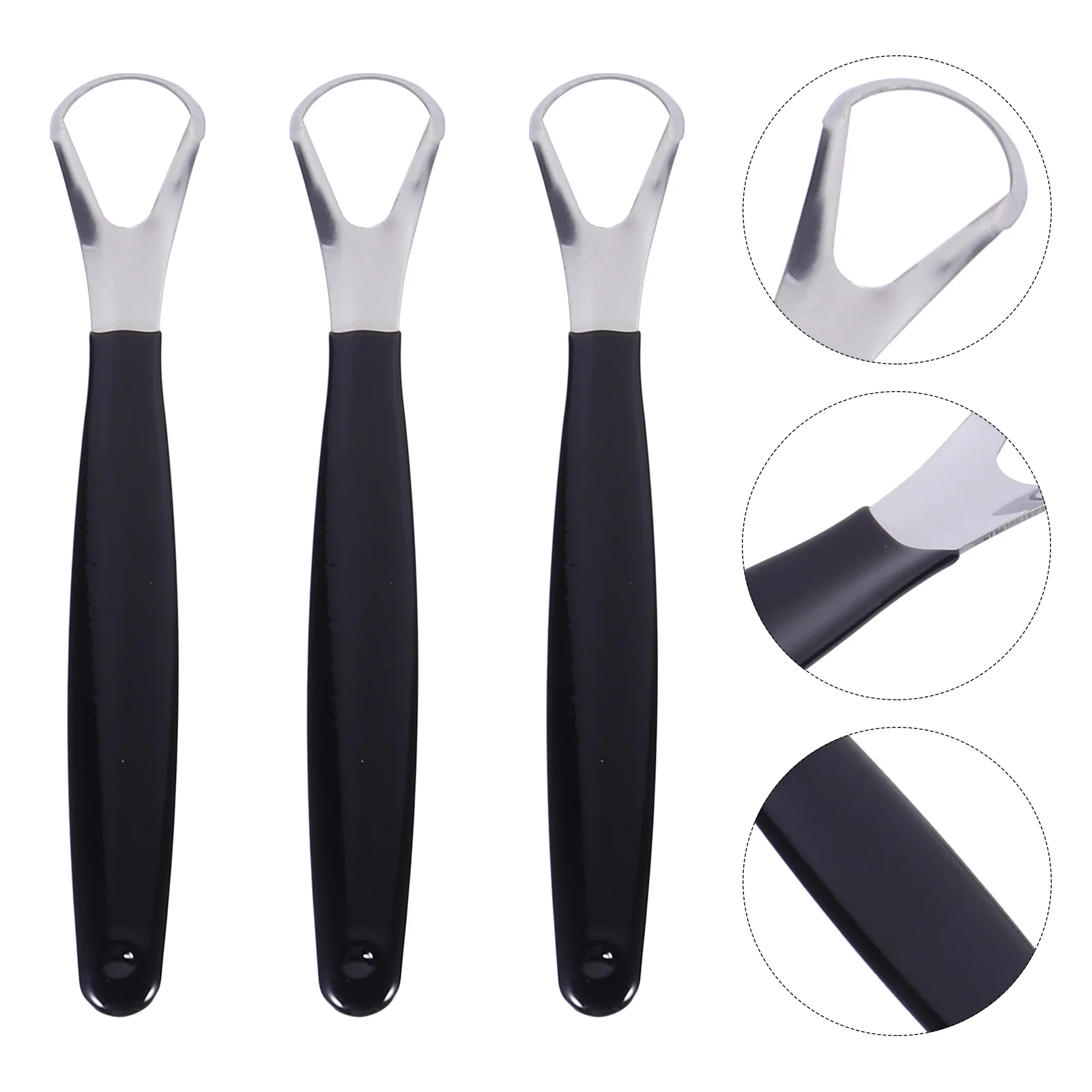 4pcs Tongue Cleaner Stainless Steel Oral Cleaner Tongue Scraper for Adults