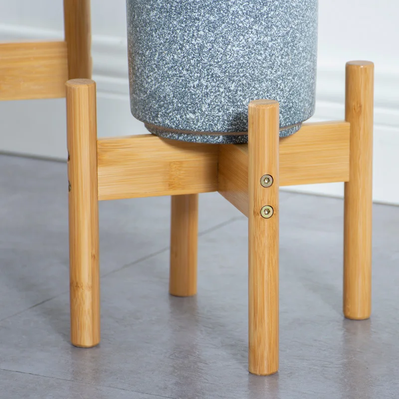 Деревянная подставка для цветочных горшков с четырьмя ножками | Мебель