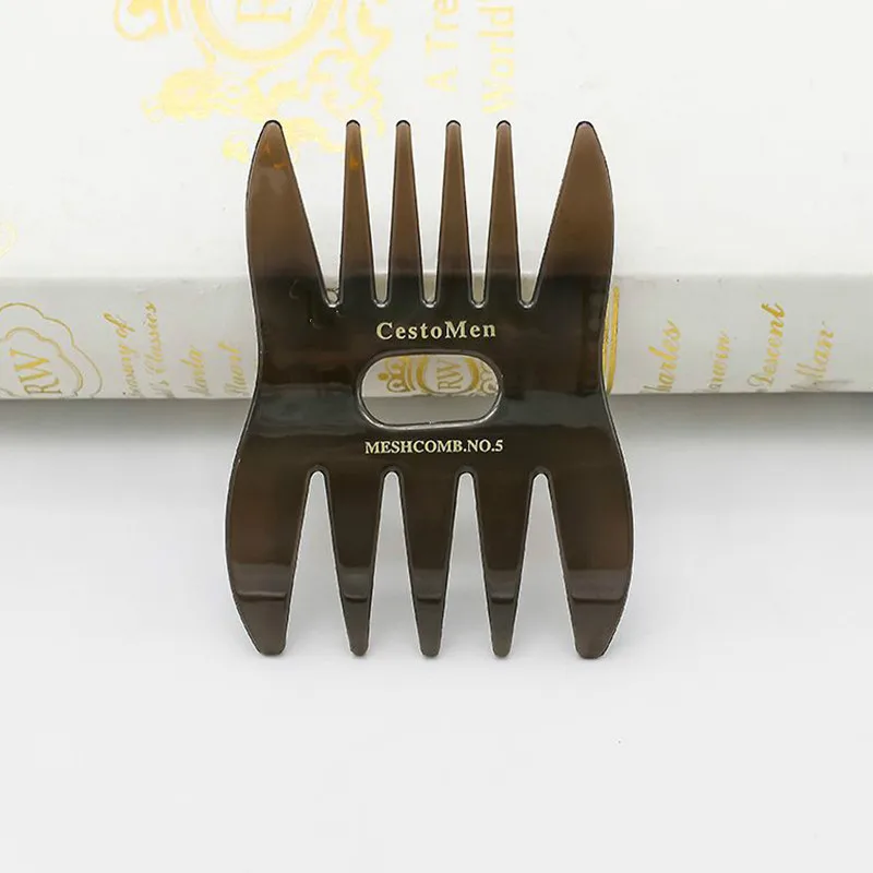

CestoMen Salon Large Tooth Hairdressing Comb PP Plastic Wide Tooth Professional Styling Comb Three Sided Dyeing Comb