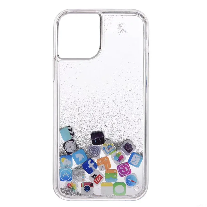 Flowing Liquid Sand App iCon TPU Capa Cases for iPhone 11 Pro Max XS MAX XR X 8 7 Plus 6 6S Ducks Swimming Cover Fundas |