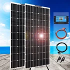 200 Вт 100 Вт солнечная панель 12 В Гибкая солнечная 12 В24 В комплект зарядного устройства 20 А контроллер 3 м Удлинительный кабель для автомобиля RV кемпинга