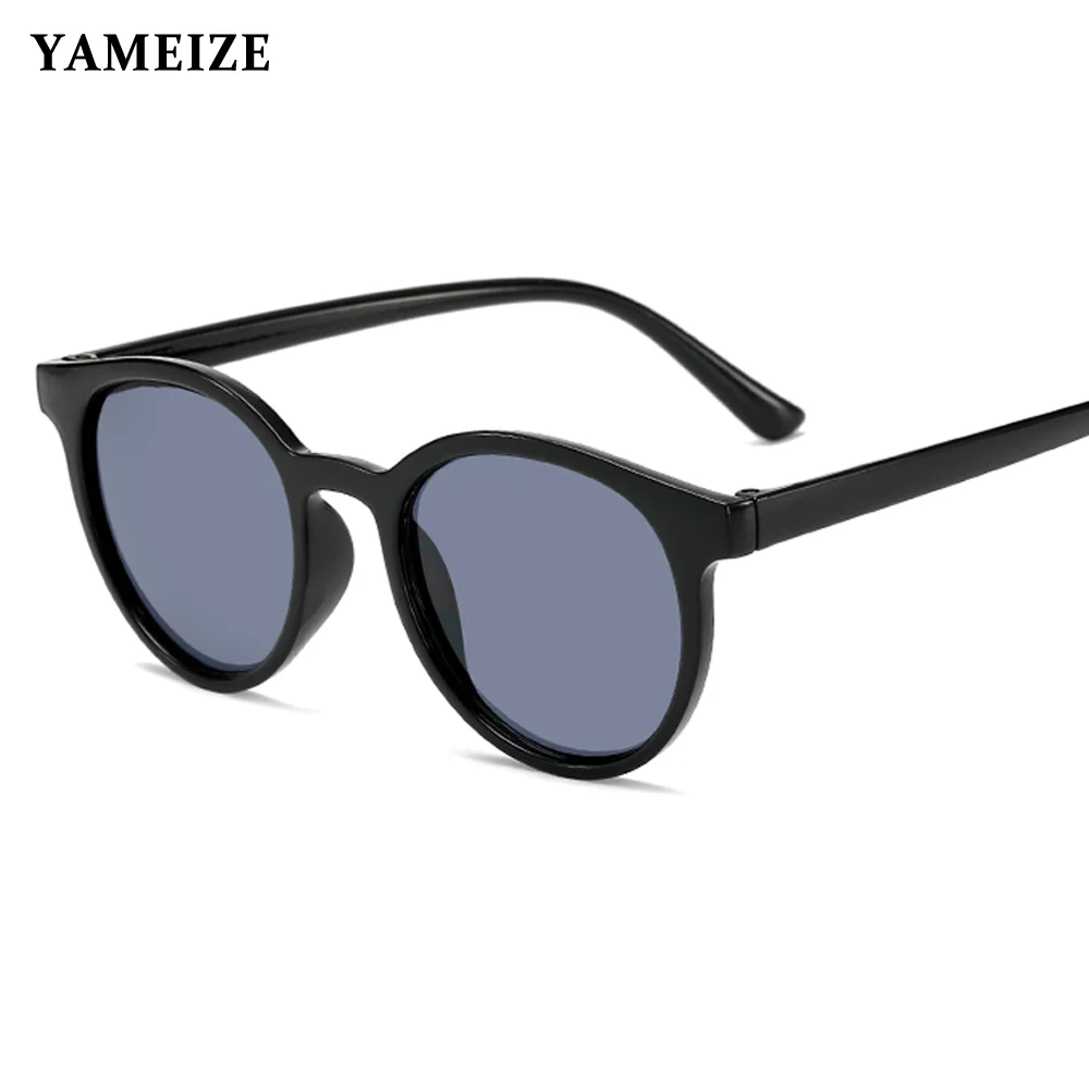 Мужские и женские круглые солнцезащитные очки YAMEIZE, брендовые дизайнерские солнцезащитные очки в стиле ретро, UV400