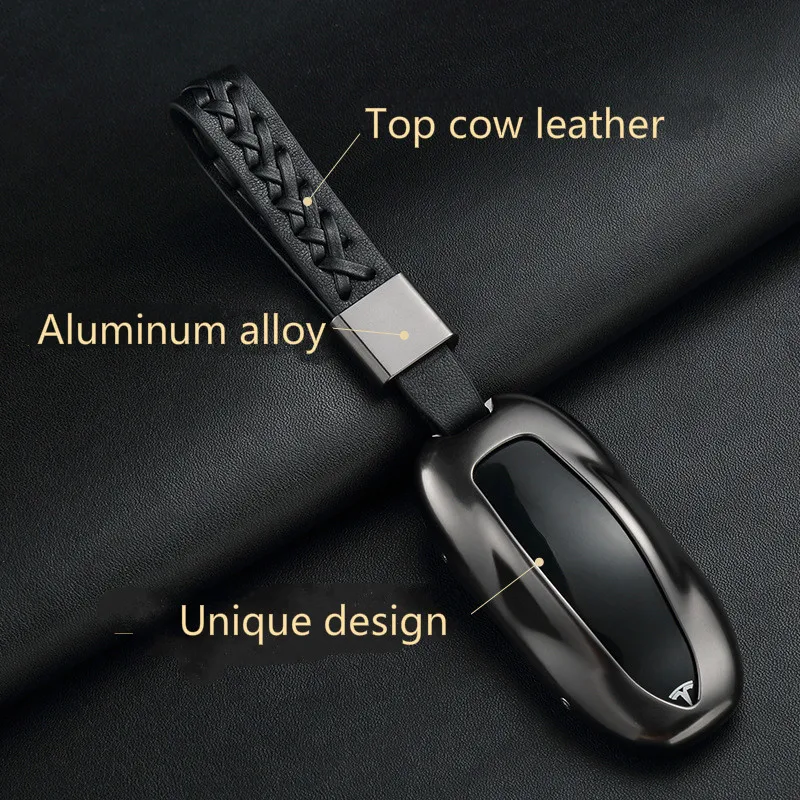 Кожаный чехол BAFIRE для автомобильных ключей Tesla Model S X с ремнем корпус из