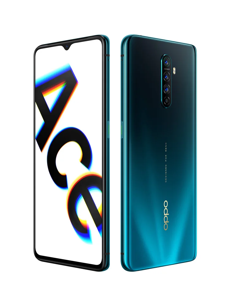 Blue OPPO Reno Ace Поддержка NFC OTG Google Play 90 Гц игровой экран 8 Гб 128 ГБ 48,0 МП 65 Вт Super VOOC gps двойной wifi мобильный смартфон - Цвет: Blue