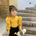 Свитер с высоким воротником для девочек и мальчиков, вязаная одежда, зимний теплый Детский кардиган с длинным рукавом и оборками, вязаные свитера, уличная одежда, Ins 2, 6 лет