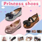 Модные Нескользящие повседневные босоножки для маленьких девочек с леопардовым принтом и бантом для маленьких принцесс, 2021