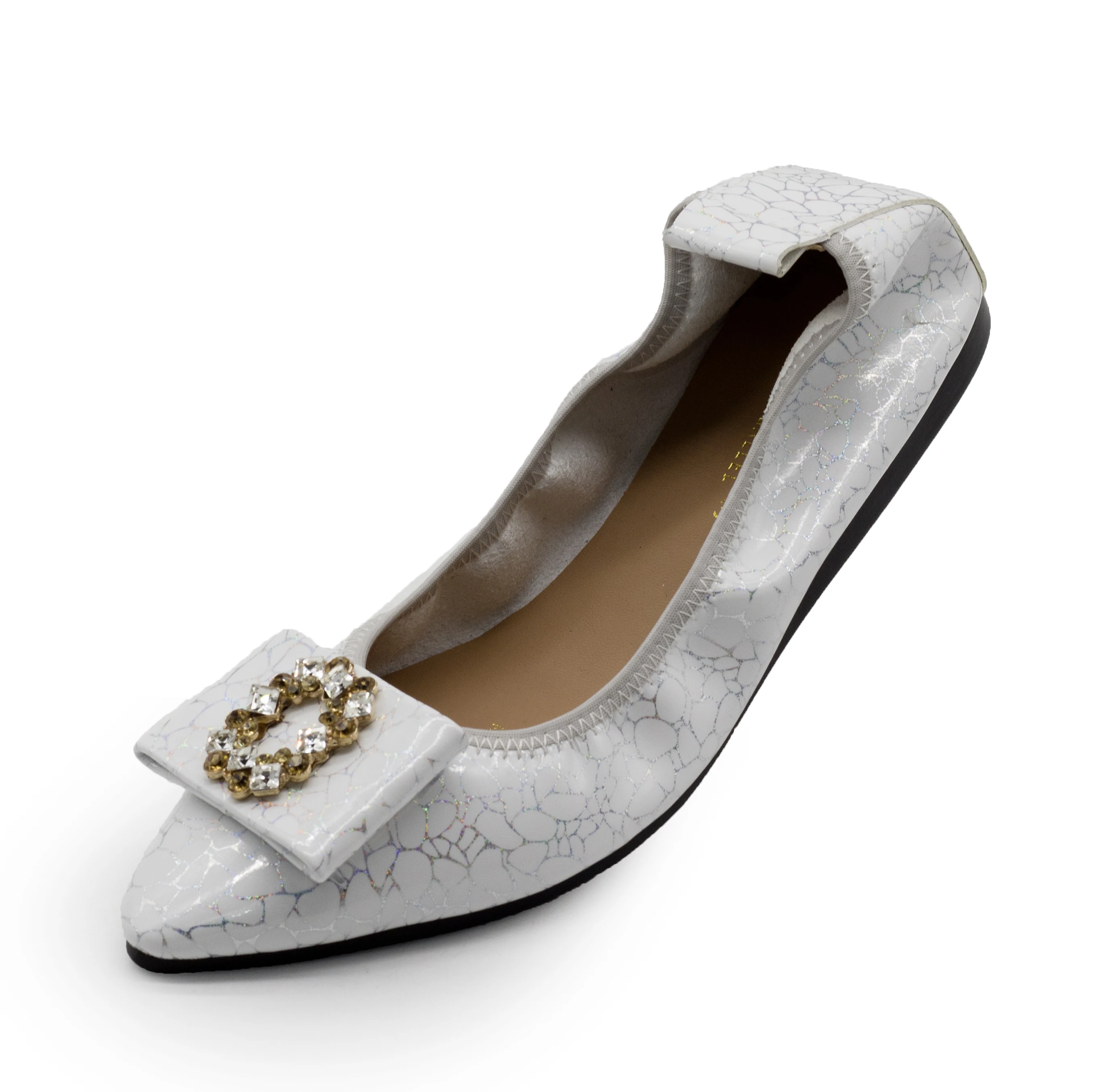 167-1 Plus Size 43 Wide Pointed Toe Fashion Casual Shoes Women Ladies Ballet Flats Comfort Loafers Women's Leather Flat Shoes