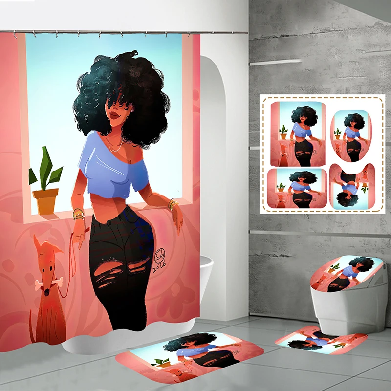 Американская африканская Женская водонепроницаемая душевая кабина для ванной