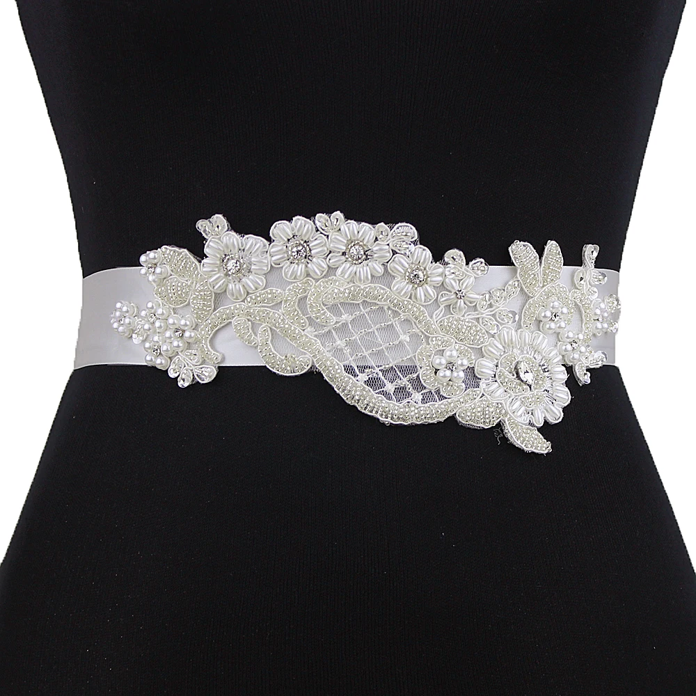 Изысканный Женский Свадебный ремень TRiXY S91 ленты с хрустальным жемчугом пояс