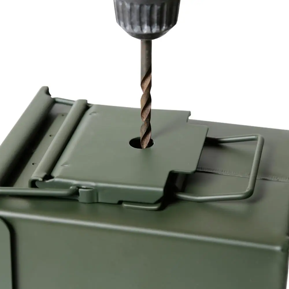 Без коробки болт 50 Cal Ammo can стальной пистолет замок патроны сейф комплект
