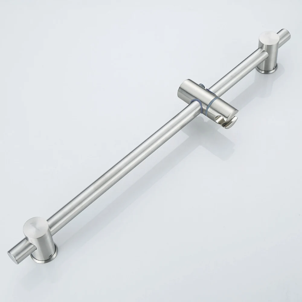 sus304 stainless steel brushed nickel finished adjustable hand hold rail slide bar bathroom shower rod free global shipping